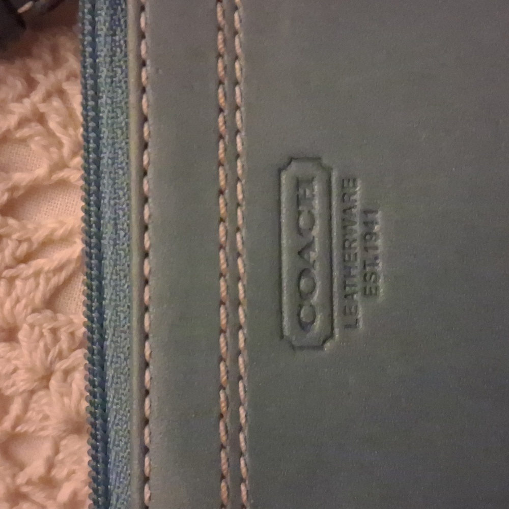 Coach Mini Skinny ID Key Ring Leather Card Case - Picture 3 of 5